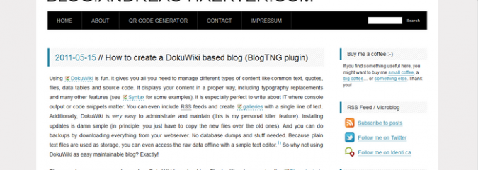 Bloggen für DokuWiki-Fans